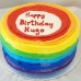 Rainbow - Rainbow Buttercream Ruffles Cake (D, V)